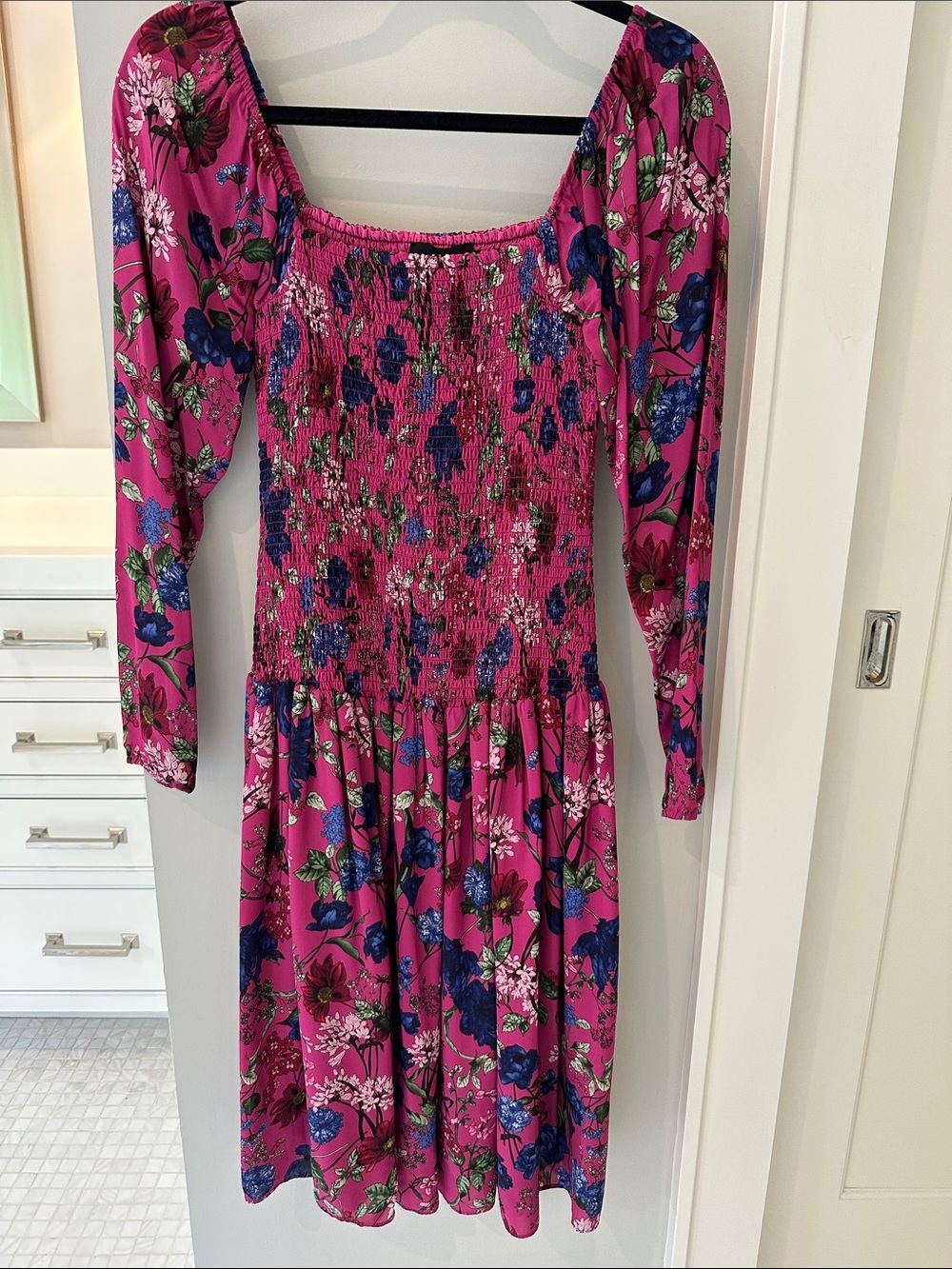 Hatch Maternity Freya Floral Smocked Drop Waist Dress